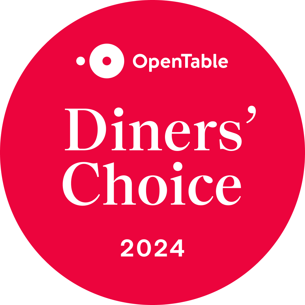 Red circle with white text "Diners' Choice Award 2024"