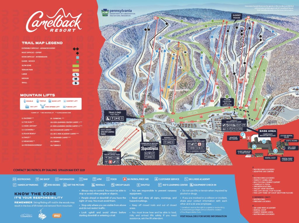 Trail Maps , Camelback Ski & Resort